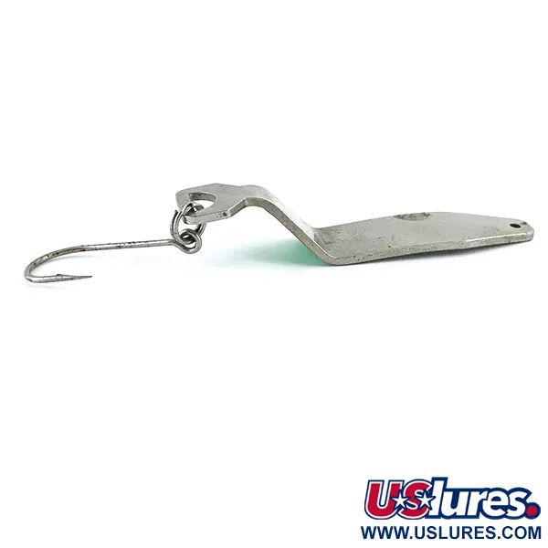 Vintage  Shasta Humdinger, 2/5oz Nickel / Green Glitter fishing spoon #4871