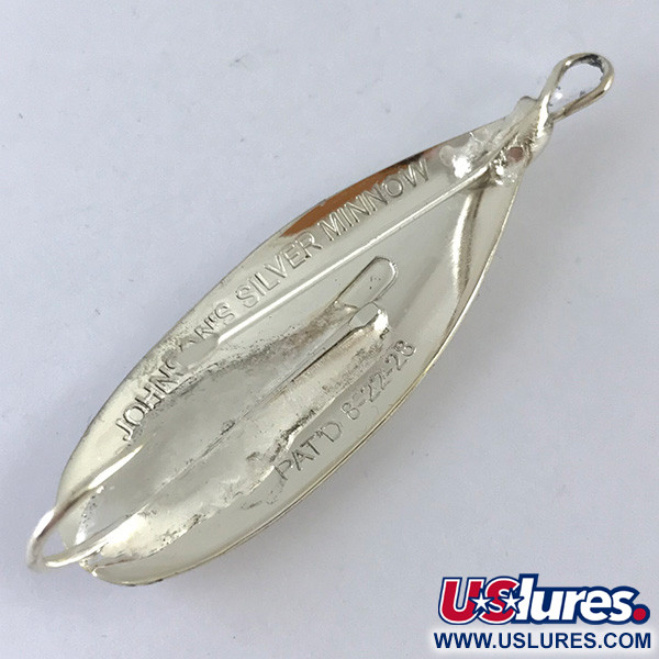 Vintage   Weedless Johnson Silver Minnow, 1/4oz Silver / Silver Plated fishing spoon #4880