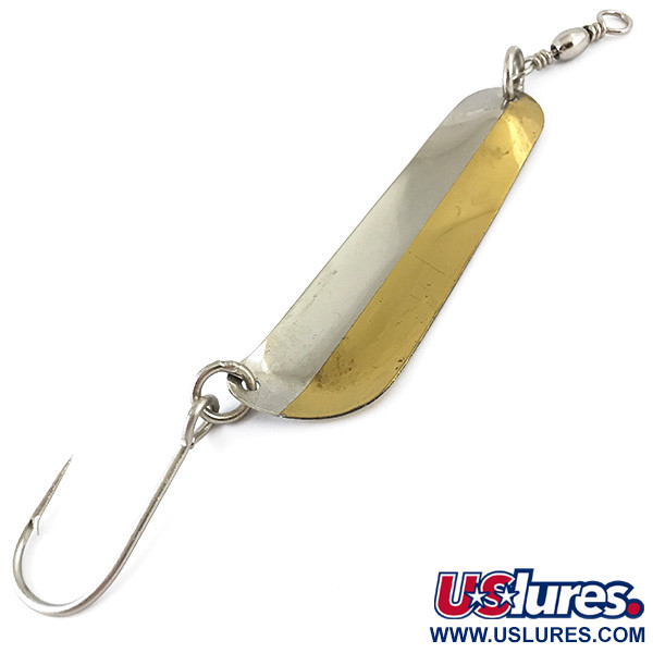 Vintage   Pflueger Limper Flasher 7730, 3/4oz Gold / Silver fishing spoon #4882