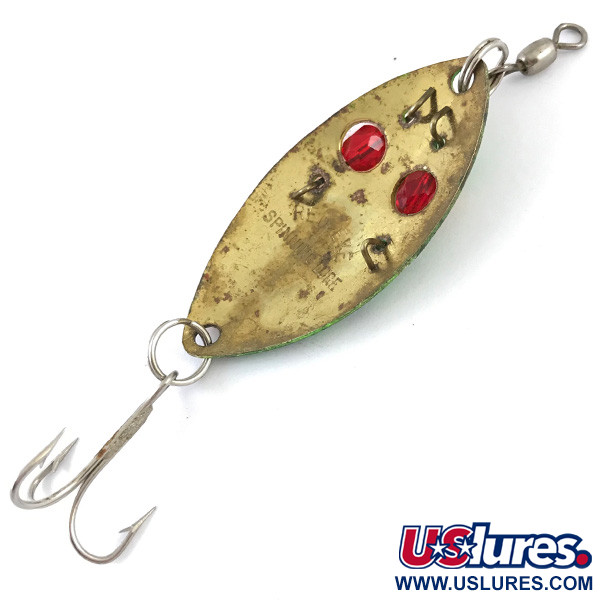 Vintage  Eppinger Red Eye Spinning UV, 1/3oz Fire Tiger / Brass fishing spoon #4883
