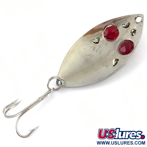 Vintage  Eppinger Red Eye junior, 1/2oz Nickel / Green / Red Eyes fishing spoon #4884