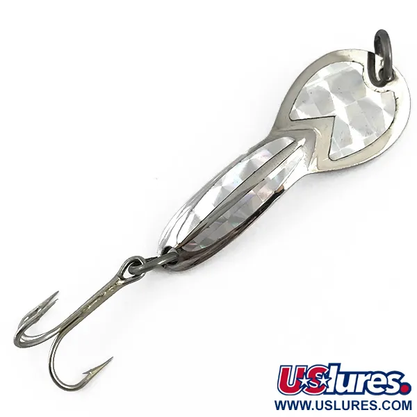 Vintage   Loco 2 Glen Evans, 1/4oz Nickel / Hologram fishing spoon #5000