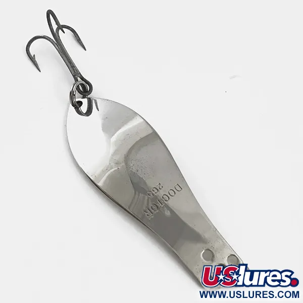 Vintage  Prescott Spinner Little Doctor 265, 1/3oz Nickel / Gold fishing spoon #4904