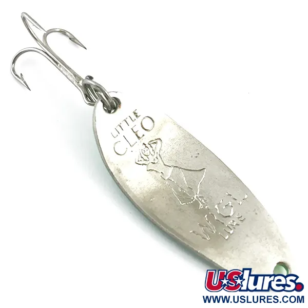 Vintage Seneca Little Cleo (Hula Girl) UV, 1/3oz UV Glow in UV light, Fluorescent fishing spoon #4914