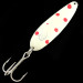 Vintage  Eppinger Dardevle Cop-E-Cat 7400, 1/2oz White / Nickel / Red UV Glow in UV light, Fluorescent fishing spoon #4915