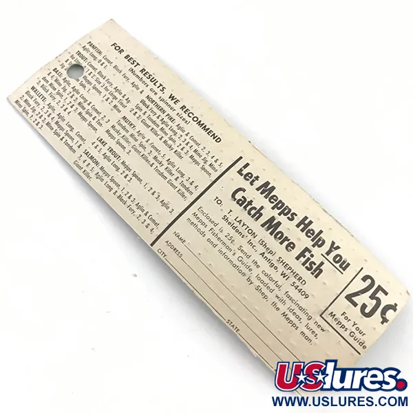   Mepps Aglia 0, 3/32oz Gold spinning lure #4921