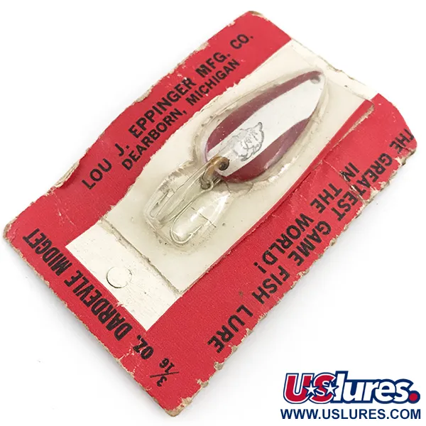  Eppinger Dardevle Midget, 3/16oz Red / White / Nickel fishing spoon #4925