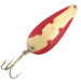 Vintage  American Sportsman Pro Spoon, 3/8oz Red / Ivory / Rainbow Nickel fishing spoon #4928