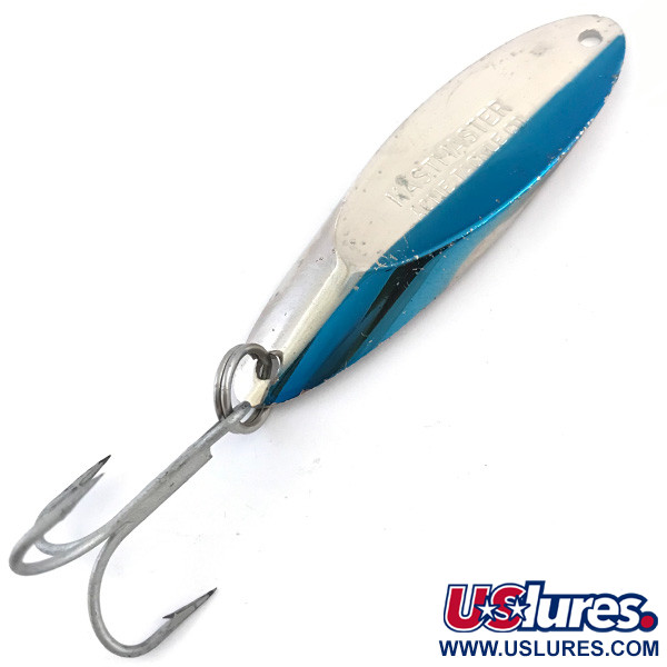 Vintage  Acme Kastmaster , 1oz Nickel / Blue fishing spoon #4934