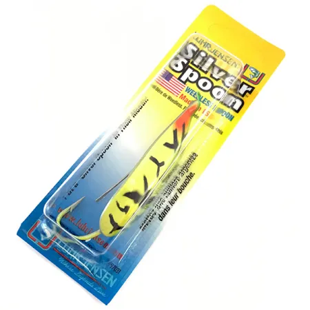 Luhr Jensen Weedless Silver Spoon UV, 3/5oz Fire Tiger / Silver fishing spoon #5796