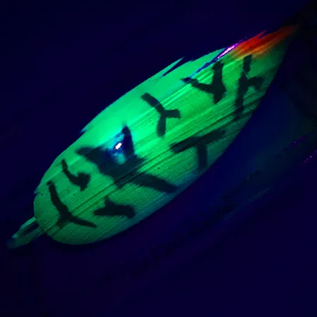 Luhr Jensen Weedless Silver Spoon UV, 3/5oz Fire Tiger / Silver fishing spoon #5796