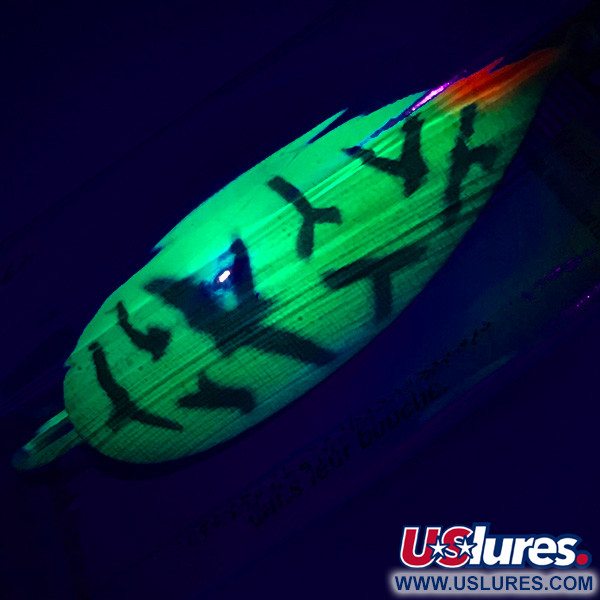  Luhr Jensen Silver Spoon UV , 3/4oz Fire Tiger UV fishing spoon #20206