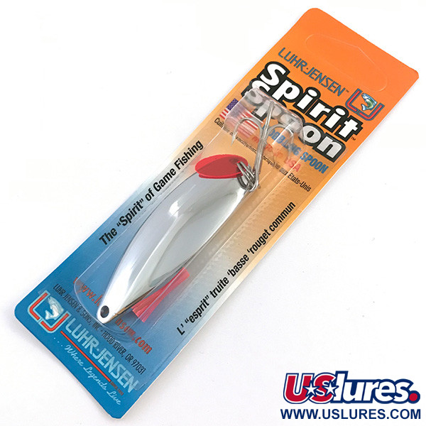  Luhr Jensen Spirit Spoon, 3/4oz Nickel / Red fishing spoon #4951
