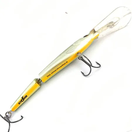 Vintage Storm Deep Jointed Minnow Stick 14, 1oz Green fishing lure #4942