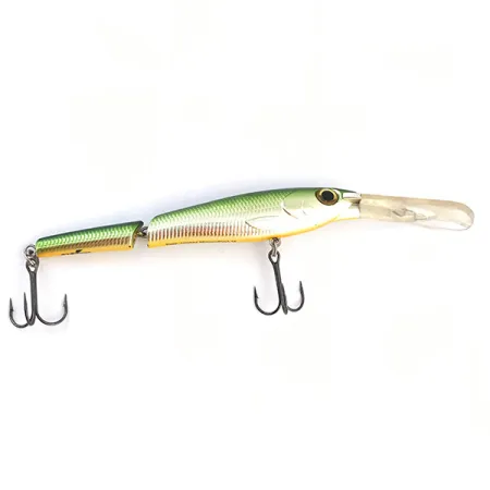 Vintage Storm Deep Jointed Minnow Stick 14, 1oz Green fishing lure #4942