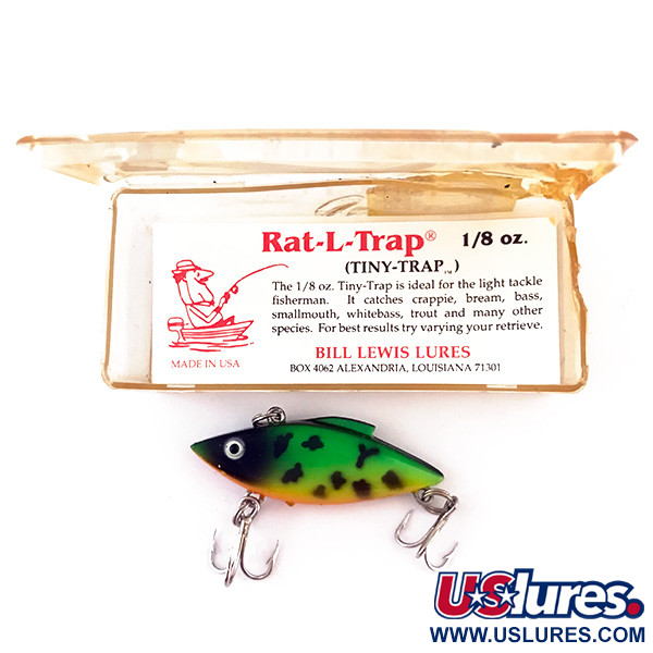   Bill Lewis Tiny-Trap, 3/16oz Fire Tiger fishing lure #4952