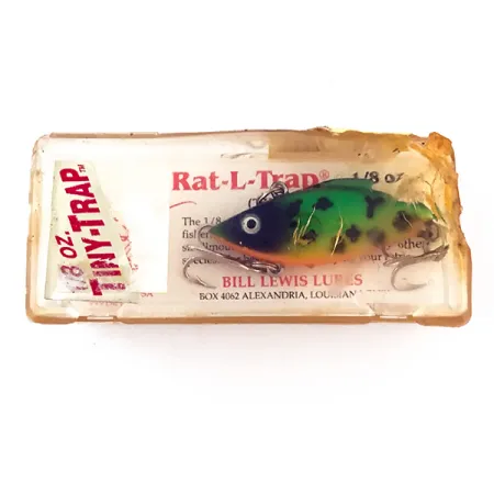 Bill Lewis Tiny-Trap, 3/16oz Fire Tiger fishing lure #4952