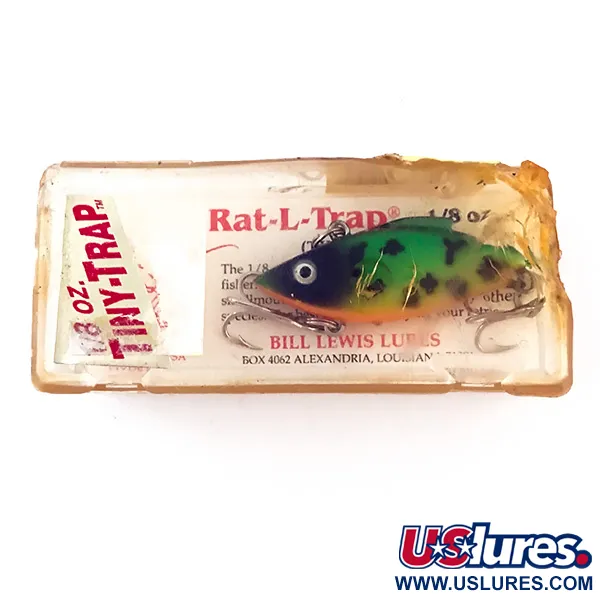   Bill Lewis Tiny-Trap, 3/16oz Fire Tiger fishing lure #4952