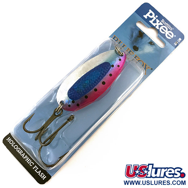  Blue Fox Rattlin Pixee, 3/4oz Rainbow Trout / Blue fishing spoon #7720