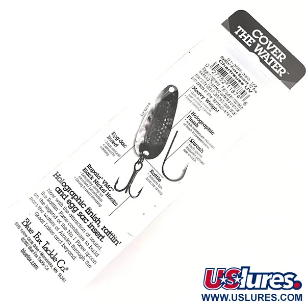   Blue Fox Rattlin Pixee, 1/2oz Nickel / Light Green fishing spoon #4957