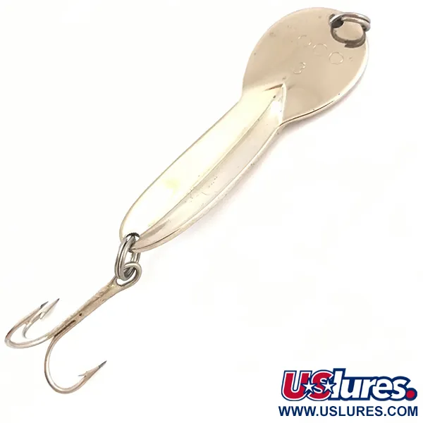 Vintage  Glen Evans Loco 3, 3/5oz Nickel / Hologram fishing spoon #4962