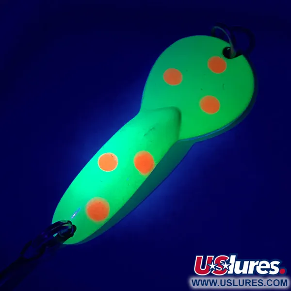 Vintage   Loco 2 Glen Evans UV, 1/4oz Yellow / Red fishing spoon #4990