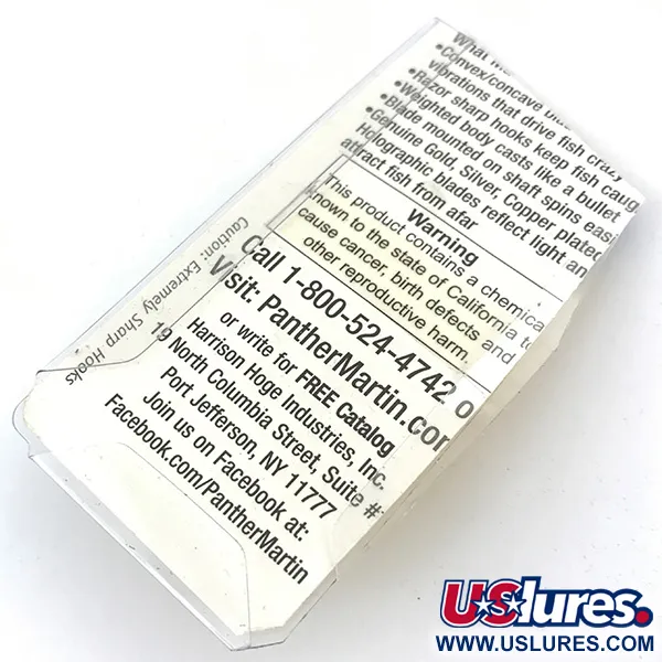   Panther Martin 2, 3/32oz Gold spinning lure #4994