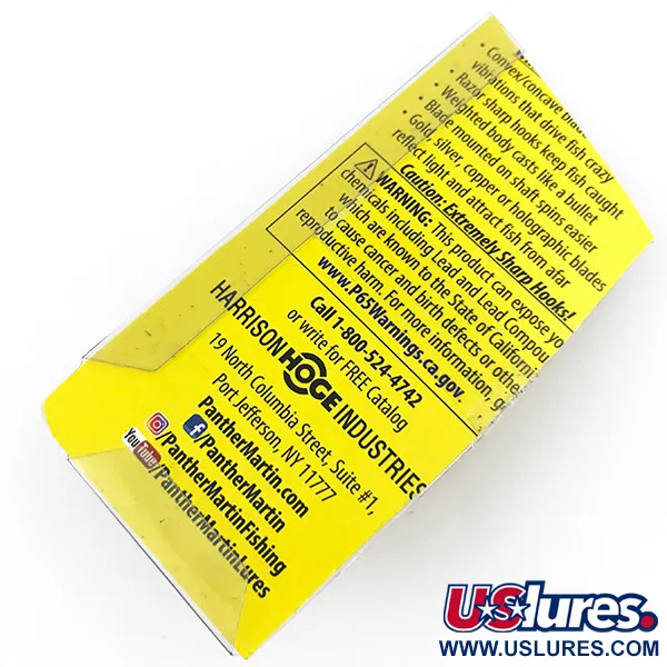   Panther Martin 6, 3/16oz Silver / Blue spinning lure #4998