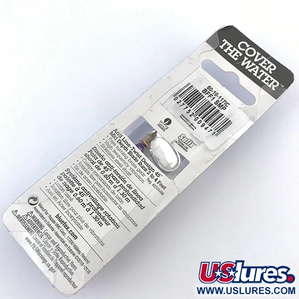 Blue Fox Super Vibrax 1, 1/8oz Silver spinning lure #5003