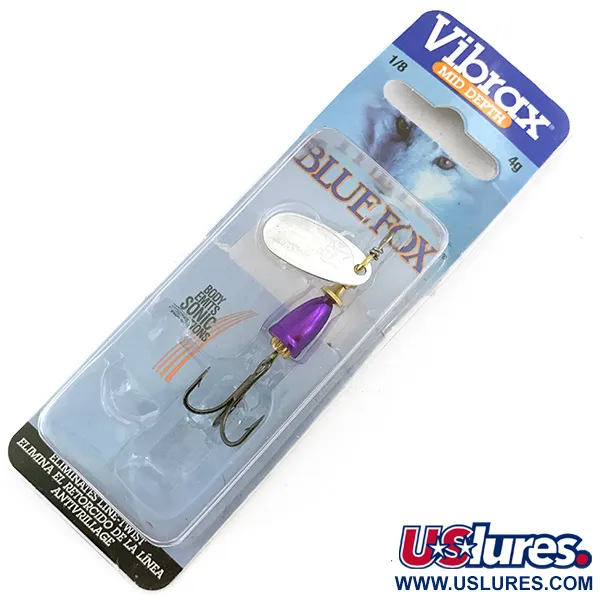 Blue Fox Super Vibrax 1, 1/8oz Silver spinning lure #5003