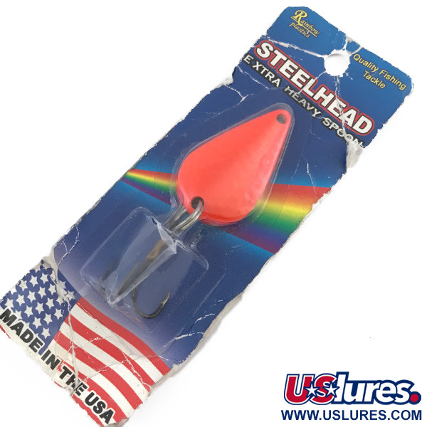  Rainbow Plastics  Steelhead UV, 1/2oz Fluorescent Orange fishing spoon #5004