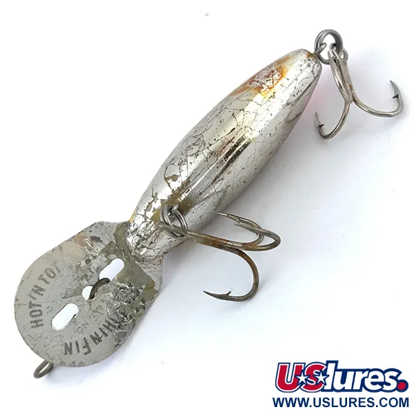 Vintage Storm Hot N'Tot Thin Fin, 1/4oz Silver / Pink fishing lure #5019