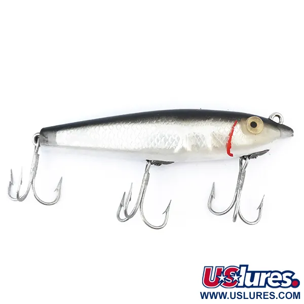  L&S Bait Mirro lure MirrOlure Bass-master model 7M21, 2/5oz Silver / Black / Red fishing lure #5020