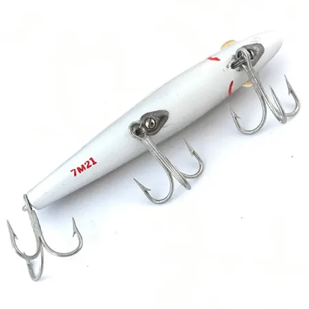L&S Bait Mirro lure MirrOlure Bass-master model 7M21, 2/5oz Silver / Black / Red fishing lure #5020