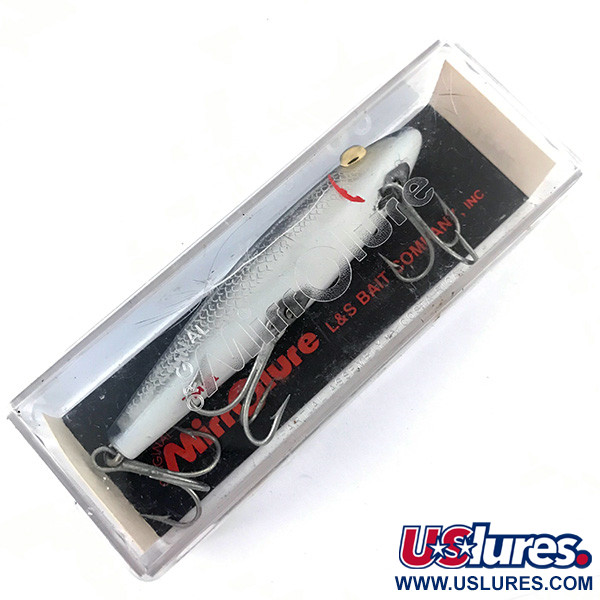  L&S Bait Mirro lure MirrOlure Bass-master model 7M21, 2/5oz Silver / Black / Red fishing lure #5020