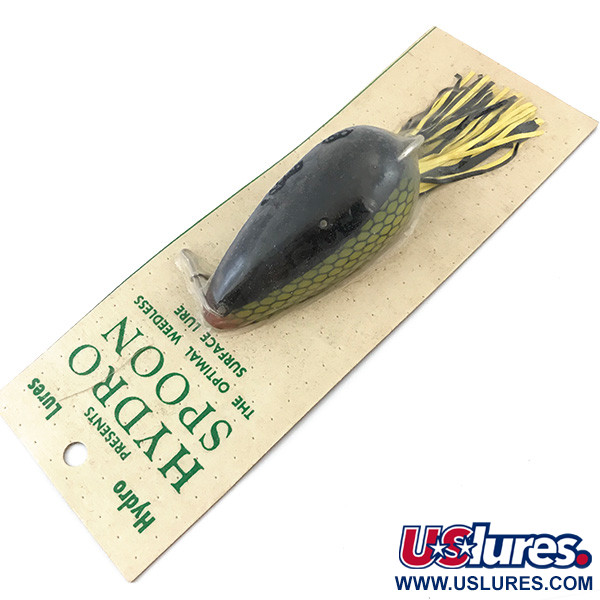  Hydro Lures Weedless Hydro Spoon, 1/2oz Black / Green / Yellow fishing lure #5489