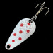 Vintage   Weller, 1/8oz White / Red / Nickel fishing spoon #5033