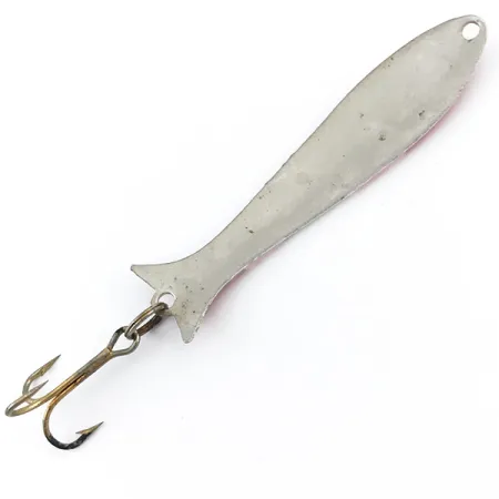 Vintage Atlantic Lures Northern Wobbler, 3/16oz Red / White / Nickel fishing spoon #5042