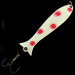Vintage  Williams Mooselook wobbler, 3/16oz White / Red fishing spoon #5043