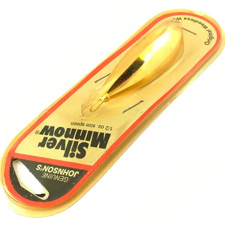 Weedless Johnson Silver Minnow, 1/2oz Gold fishing spoon #5046