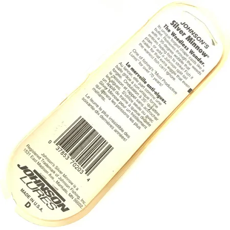 Weedless Johnson Silver Minnow, 1/2oz Gold fishing spoon #5046