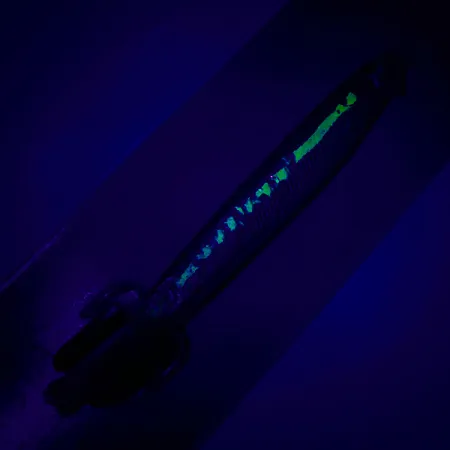 Luhr Jensen Deep Stinger , 3/4oz Silver / Green UV Glow in UV light, Fluorescent fishing spoon #6266