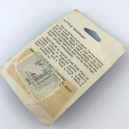 Mann's Bait  Little George, 1/2oz White / Hammered Nickel spinning lure #5053