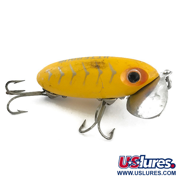 Vintage   Fred Arbogast Jitterbug , 1/3oz Yellow fishing lure #5067