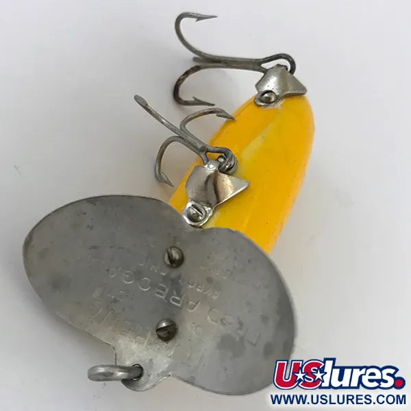 Vintage   Fred Arbogast Jitterbug , 1/3oz Yellow fishing lure #5067