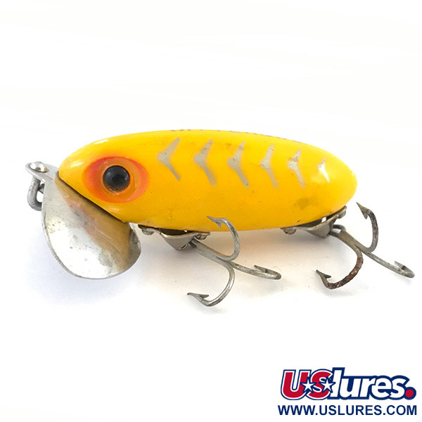 Vintage   Fred Arbogast Jitterbug , 1/3oz Yellow fishing lure #5067