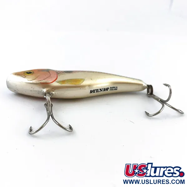 Vintage Rapala Rattlin’ Rap, 3/5oz Silver / Pink fishing lure #5070