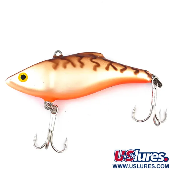 Vintage Rapala Rattl'n Rap, 3/5oz Brown Tiger fishing lure #5072