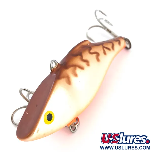 Vintage Rapala Rattl'n Rap, 3/5oz Brown Tiger fishing lure #5072