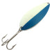 Vintage  Seneca Little Cleo (Hula Girl) Glow, 3/4oz White / Blue / Nickel fishing spoon #5075